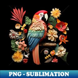 A Flamboyant Parrot - High-Quality PNG Sublimation Download - Capture Imagination with Every Detail