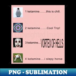 Stages of Ketamine - Exclusive PNG Sublimation Download - Enhance Your Apparel with Stunning Detail