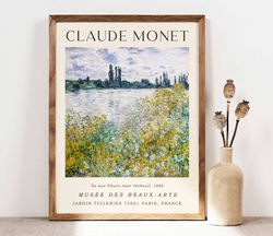 Claude Monet Poplars Pink Effect Poster, Monet Wall Art Print, Wall Art, Monet Exhibition poster, Trees Gallery Wall, La