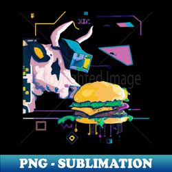 Burger cow - High-Resolution PNG Sublimation File - Revolutionize Your Designs
