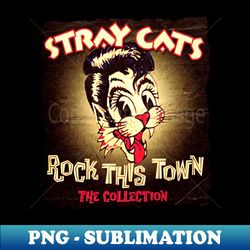 Cat band rock this town punk music - Professional Sublimation Digital Download - Bring Your Designs to Life