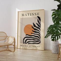 Henri Matisse Exhibition Poster, Famous Gallery Wall Art Print, Grey Beige Boho Art Print, Wall Decor, Garden, Bedroom L