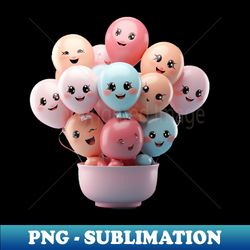 color balloons - elegant sublimation png download - enhance your apparel with stunning detail