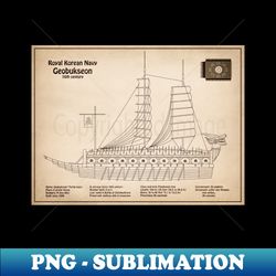 Turtle Ship Geobukseon ship plans - SD - Premium PNG Sublimation File - Perfect for Sublimation Mastery