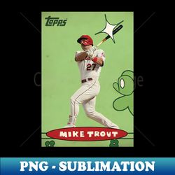 Project Card - Mike Trout - Premium Sublimation Digital Download - Spice Up Your Sublimation Projects