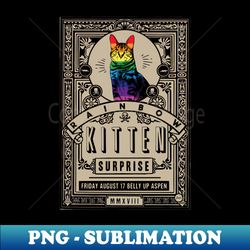 rainbow kitten 8 - Instant PNG Sublimation Download - Boost Your Success with this Inspirational PNG Download