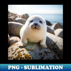 cute baby seal - cute baby animals - png transparent sublimation design - perfect for sublimation mastery