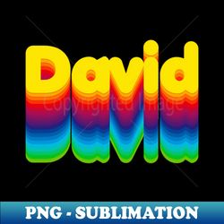 Rainbow Layers David Name Label - Special Edition Sublimation PNG File - Add a Festive Touch to Every Day