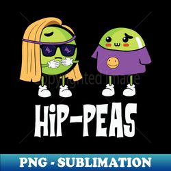 Hip-peas Funny Pea Family Hippie - PNG Transparent Sublimation Design - Transform Your Sublimation Creations