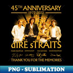 45th Anniversary 1977 2022 Dire Straits Signature - Aesthetic Sublimation Digital File - Create with Confidence