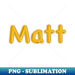 gold balloon foil matt name - elegant sublimation png download - vibrant and eye-catching typography