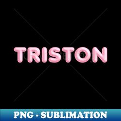 triston name pink balloon foil - modern sublimation png file - transform your sublimation creations