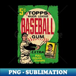 VINTAGE BASEBALL - TOPPS CARDS FULL COLOR STAMPS - Premium Sublimation Digital Download - Capture Imagination with Every Detail