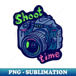 Shoot TIme - DSLR camera - Retro PNG Sublimation Digital Download - Enhance Your Apparel with Stunning Detail