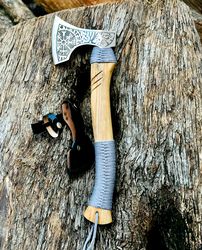 Handmade viking axe hatchet fathers gift anniversary gift Christmas gift black Friday sale anniversary gift Bushcraft