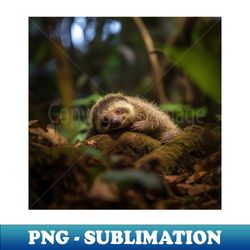 cute baby sloth - cute baby animals - vintage sublimation png download - vibrant and eye-catching typography
