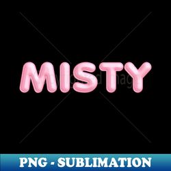 misty name pink balloon foil - premium sublimation digital download - bold & eye-catching