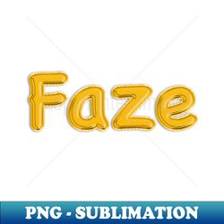 gold balloon foil faze name - sublimation-ready png file - unleash your creativity