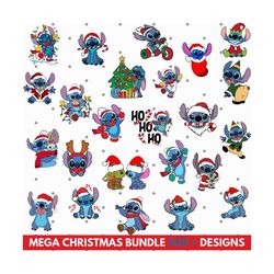 Stitch Christmas svg, Lilo and Stitch svg, Christmas cartoon svg, Stitch clipart, Instant Download