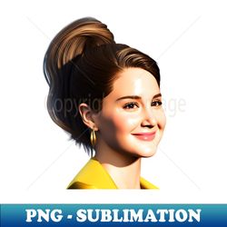 Shailene Woodley - High-Resolution PNG Sublimation File - Unleash Your Creativity