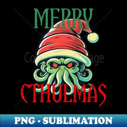 Merry Cthulhu Christmas 3 - PNG Sublimation Digital Download - Bring Your Designs to Life