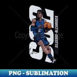 Shai Gilgeous-Alexander Oklahoma City Vertical - Unique Sublimation PNG Download - Vibrant and Eye-Catching Typography