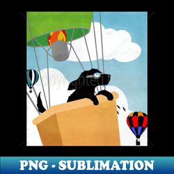 Black Retriever Puppy Hot Air Balloon Festival - PNG Sublimation Digital Download - Bold & Eye-catching