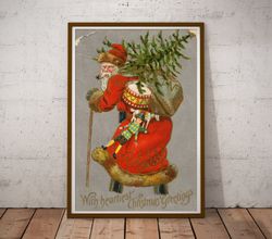 1938 Santa Claus Christmas POSTER! - Up to 24x36 - Decoration - Vintage - Antique - Art - Decor - Seasonal - Holidays
