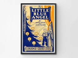 1954 The Little Blue Angel Christmas POSTER! (up to 24 x 36) - Christmas Tree - Decoration - Music - Singing - Children