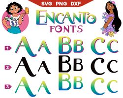 Disney Encanto Alphabet SVG PNG, Numbers Letters Svg, Encanto Svg, Mirabel Madrigal Png Svg