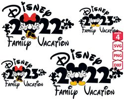 Disney Family Vacation 2023, Mickey Minnie Head, Disney Family Trip, Svg and Png, Family Vacation Silhouette Svg