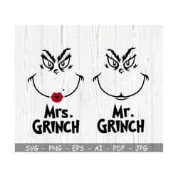 Grinch Face SVG, Christmas Svg, Grinch Cricut, Grinch Ornament Svg, Grinch Silhouette Svg, Holiday Svg, Cut File, Cricut