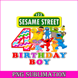 Seasame street 4 birthday boy png