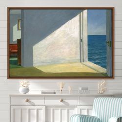 Edward Hopper, Rooms by the Sea 1951, Framed Canvas Print, Large Wall Art Print, Abstract Large Art, Minimalist Art, Gif