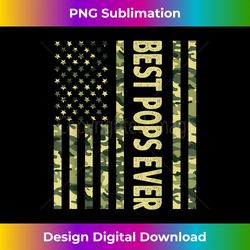 Best Pops Ever US American Flag Funny Grandpa Father's Day - Artisanal Sublimation PNG File - Craft with Boldness and Assurance