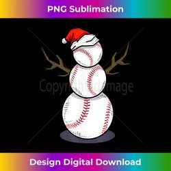 christmas in july summer baseball snowman party t- gift - sleek sublimation png download - rapidly innovate your artistic vision