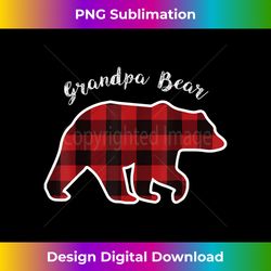 grandpa bear  men red plaid christmas pajama pa gift - artisanal sublimation png file - ideal for imaginative endeavors