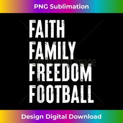 American Football - Faith Family Freedom Football Tank Top - Artisanal Sublimation PNG File - Infuse Everyday with a Celebratory Spirit