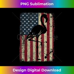 flamingo 4th of july vintage american flag funny Patriotic - Eco-Friendly Sublimation PNG Download - Immerse in Creativity with Every Design