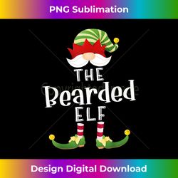 Bearded Elf Group Christmas Funny Pajama Party - Urban Sublimation PNG Design - Infuse Everyday with a Celebratory Spirit