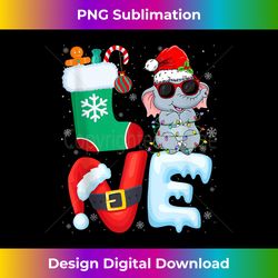 elephant santa hat christmas tree lights elephant lover xmas tank top - eco-friendly sublimation png download - customize with flair