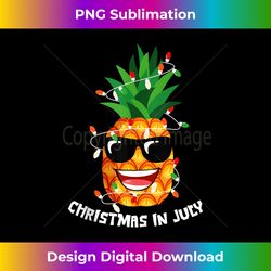 Funny Christmas in July Pineapple Hawaii Beach Summer Tank Top - Minimalist Sublimation Digital File - Enhance Your Art with a Dash of Spice