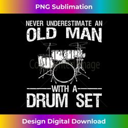 Cool Drummer Art Men Dad Drum Set Player Drum Kit Musician - Sleek Sublimation PNG Download - Spark Your Artistic Genius