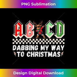 ABCD Dabbing My Way To Christmas Deer Teachers Students Tees Raglan Baseball Tee - Edgy Sublimation Digital File - Striking & Memorable Impressions