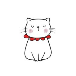 Cat Embroidery Design, 3 sizes, Instant Download