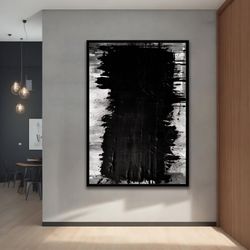 Black, White Scribble Abstract Canvas,Your Home and Office for Wall Art,Modern with Different Frame Options,Natural, Vib