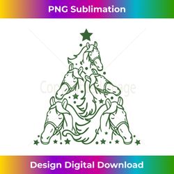 Horse Tree Christmas Horses Xmas - Classic Sublimation PNG File - Challenge Creative Boundaries