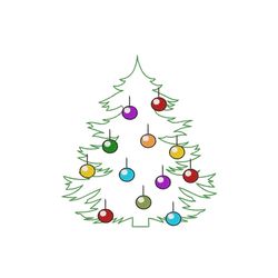 Christmas Tree Embroidery Design, Holiday Embroidery Design, 5 sizes, Instant Download