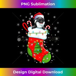 Funny Orca In Christmas Socks Santa Lights Xmas Tank Top - Classic Sublimation PNG File - Challenge Creative Boundaries