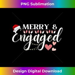 christmas engagement announcement merry engaged long sleeve - sleek sublimation png download - animate your creative concepts